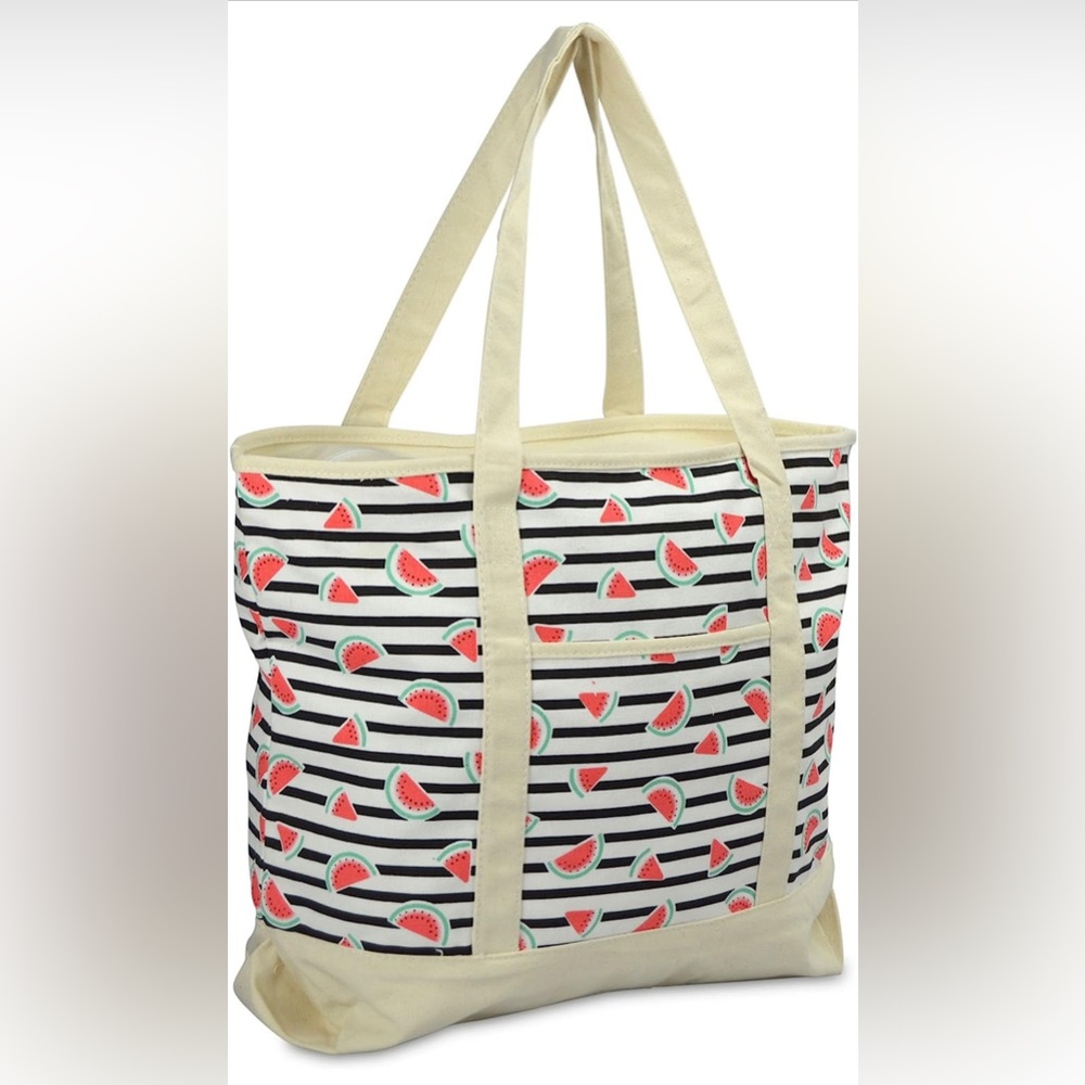 Canvas Watermelon Beach Tote
